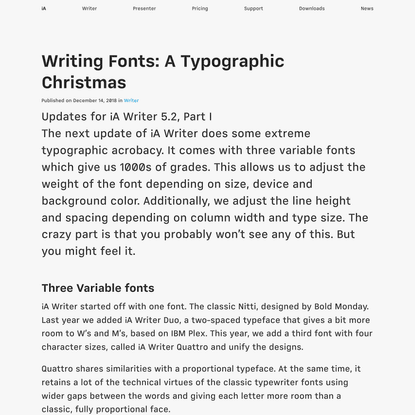 iA Writer has three custom made writing fonts that are available for download