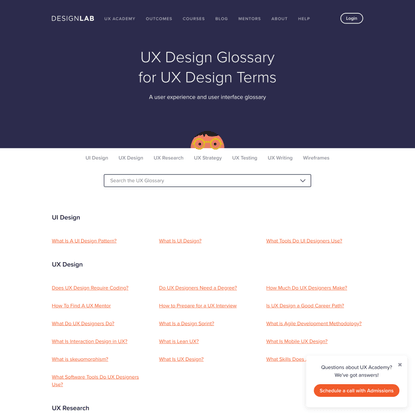 UX Design Glossary for UX Design Terms | Designlab