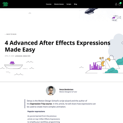 4 Advanced After Effects Expressions Made Easy - Motion Design School