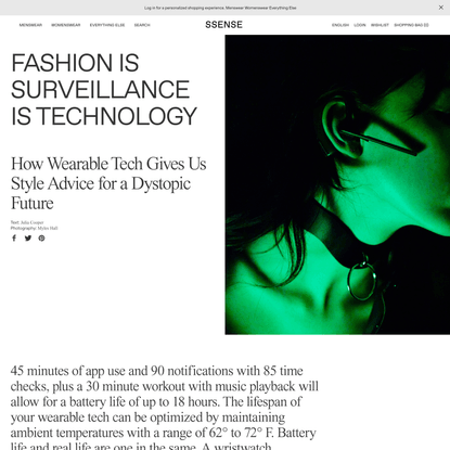 Fashion Is Surveillance Is Technology