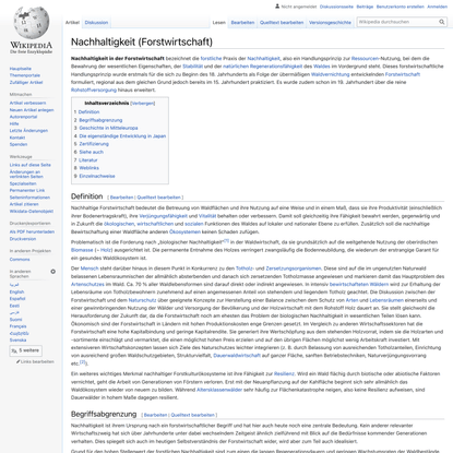 Nachhaltigkeit (Forstwirtschaft) – Wikipedia
