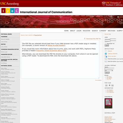 Without You, I’m Nothing: Performances of the Self on Twitter | Papacharissi | International Journal of Communication