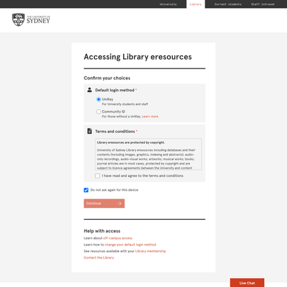 eResources, The University of Sydney Library