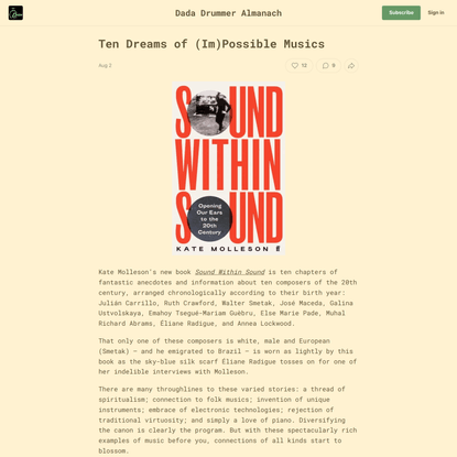 Ten Dreams of (Im)Possible Musics - by Damon Krukowski