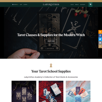 Labyrinthos Academy - Online Tarot School for Witches &amp; Wizards