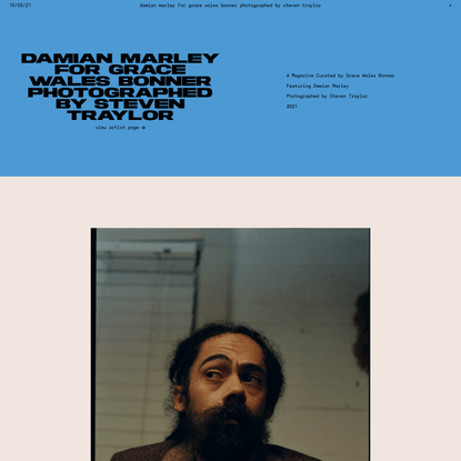 Damian Marley for Grace Wales Bonner
Photographed by Steven Traylor – News - Camera Club