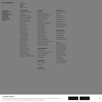 Art + Commerce - Artists