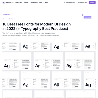 18 Best Free Fonts for Modern UI Design in 2022 (+ Typography Best Practices) | Untitled UI