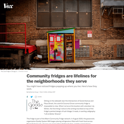 The rise of community fridges