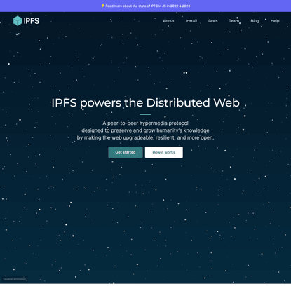 IPFS Powers the Distributed Web