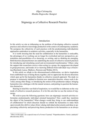 Stigmergy as a Collective Research Practice