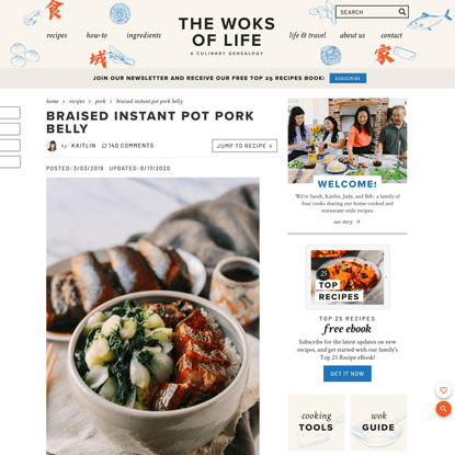 Braised Instant Pot Pork Belly - The Woks of Life