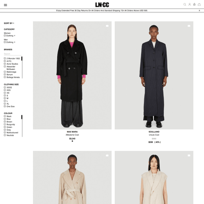 Women’s Designer Coats &amp; Ladies Designer Trench Coats | LN-CC®