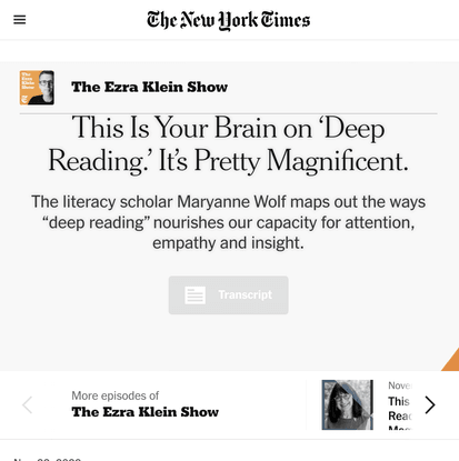 Opinion | This Is Your Brain on ‘Deep Reading.’ It’s Pretty Magnificent.