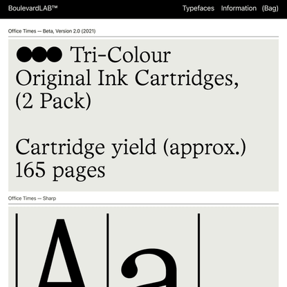 Office Times — Boulevard LAB Type Foundry