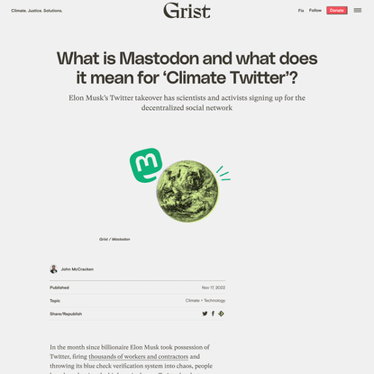 What is Mastodon and what does it mean for ‘Climate Twitter’?