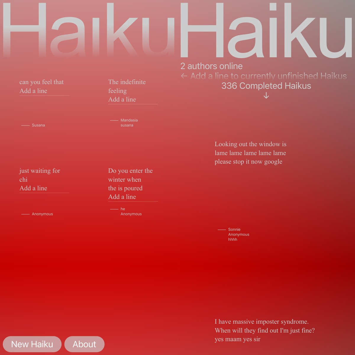 HaikuHaiku — Are.na