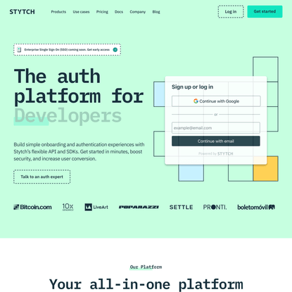 All-in-one platform for authentication and identity management | Stytch
