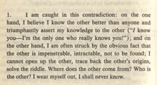 Roland Barthes, A Lovers Discourse
