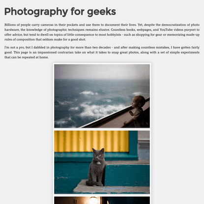 Photography for geeks