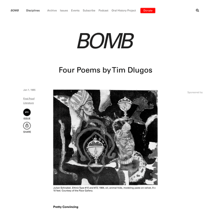 BOMB Magazine | Four Poems