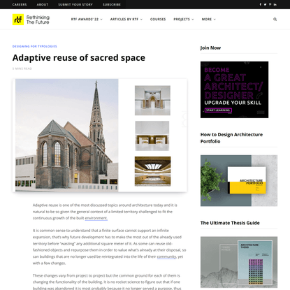 Adaptive reuse of sacred space - RTF | Rethinking The Future