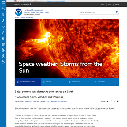 Space weather: Storms from the Sun