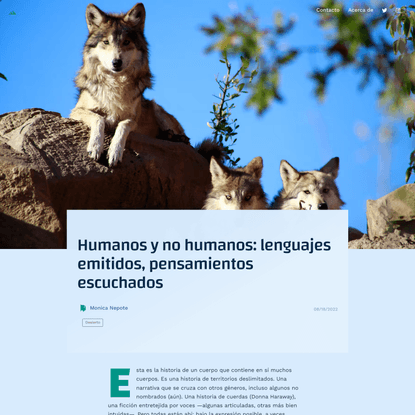 Humanos y no humanos: lenguajes emitidos, pensamientos escuchados | Blog