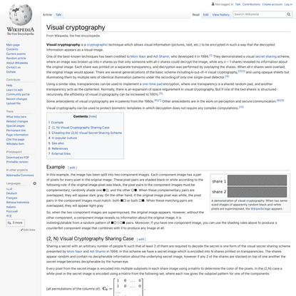 Visual cryptography - Wikipedia