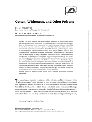  Cotton, Whiteness, and Other Poisons - Brian Williams, Jayson Maurice Porter