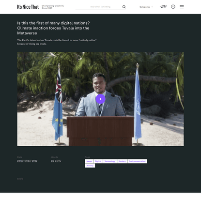 Is this the first of many digital nations? Climate inaction forces Tuvalu into the Metaverse