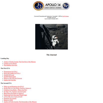 Apollo 14 Lunar Surface Journal