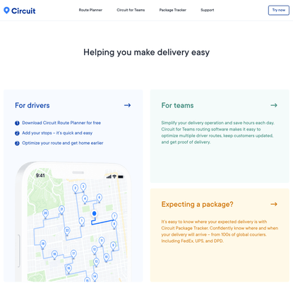 Circuit – helping you make delivery easy
