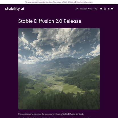 Stable Diffusion 2.0 Release — Stability.Ai