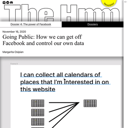 Going Public: How we can get off Facebook and control our own data - The Hmm