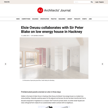 Elsie Owusu collaborates with Sir Peter Blake on low energy house in Hackney