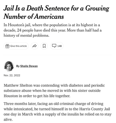 Jail Is a Death Sentence for a Growing Number of Americans