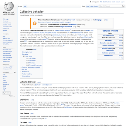 Collective behavior - Wikipedia