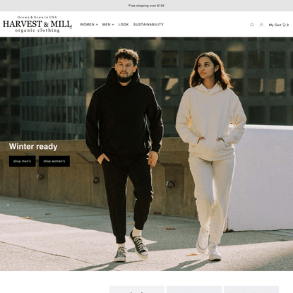Harvest &amp; Mill | organic cotton clothing | grown &amp; sewn in USA
