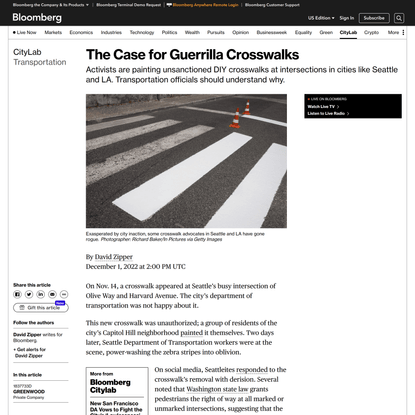 The Case for Guerrilla Crosswalks