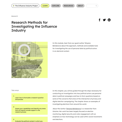 Research Methods for Investigating the Influence Industry
