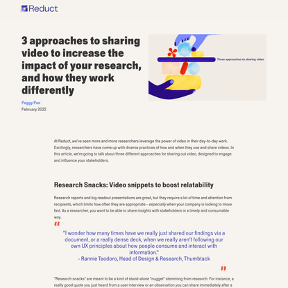 3 approaches to sharing video to increase the impact of your research, and how they work differently