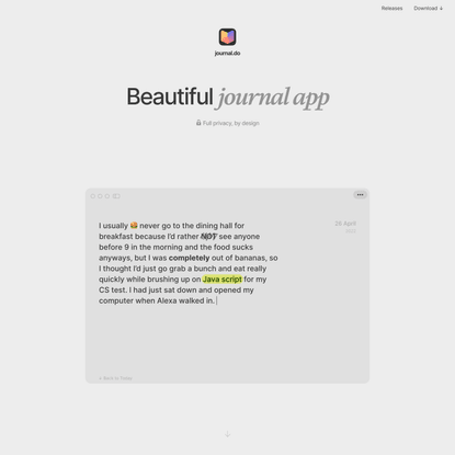 journal.do — beautiful journal app