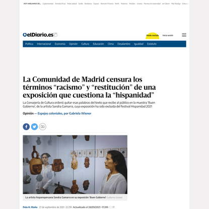 La Comunidad de Madrid censura los términos “racismo” y “restitución” de una exposición que cuestiona la “hispanidad”