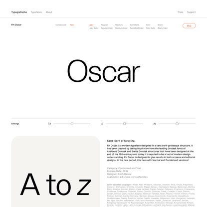 FH Oscar - Typografische