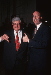 Roger Ebert, left, and Gene Siskel