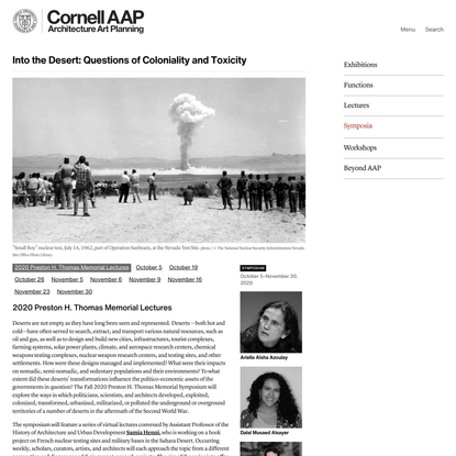 Into the Desert: Questions of Coloniality and Toxicity | Cornell AAP