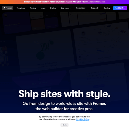 Framer: Ship sites with style