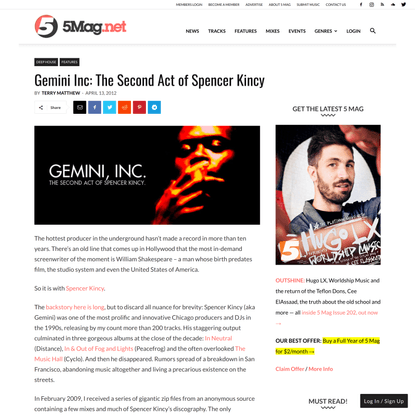 Gemini Inc: The Second Act of Spencer Kincy - 5 Magazine
