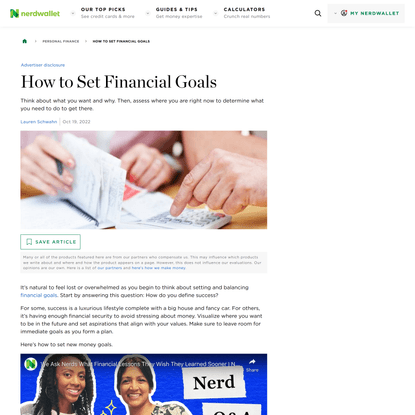 How to Set New Money Goals - NerdWallet